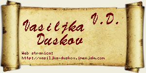Vasiljka Duškov vizit kartica